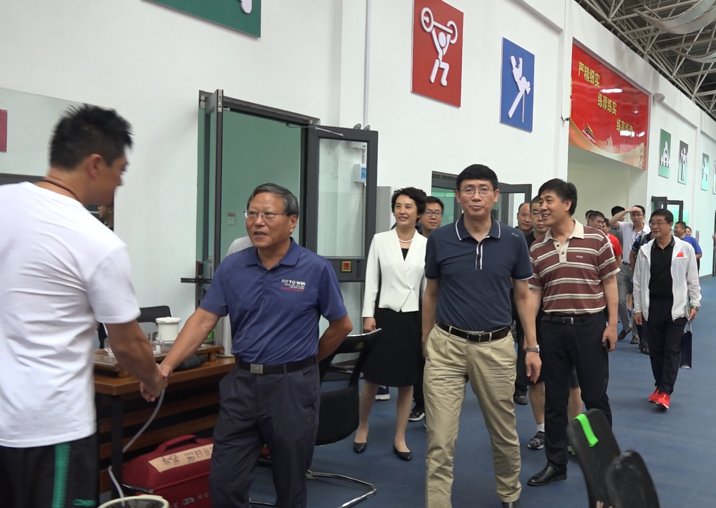 2020年东京奥运会备战工作督导考核组段世杰一行到山东体育学院日照校区督导国家举重队转训